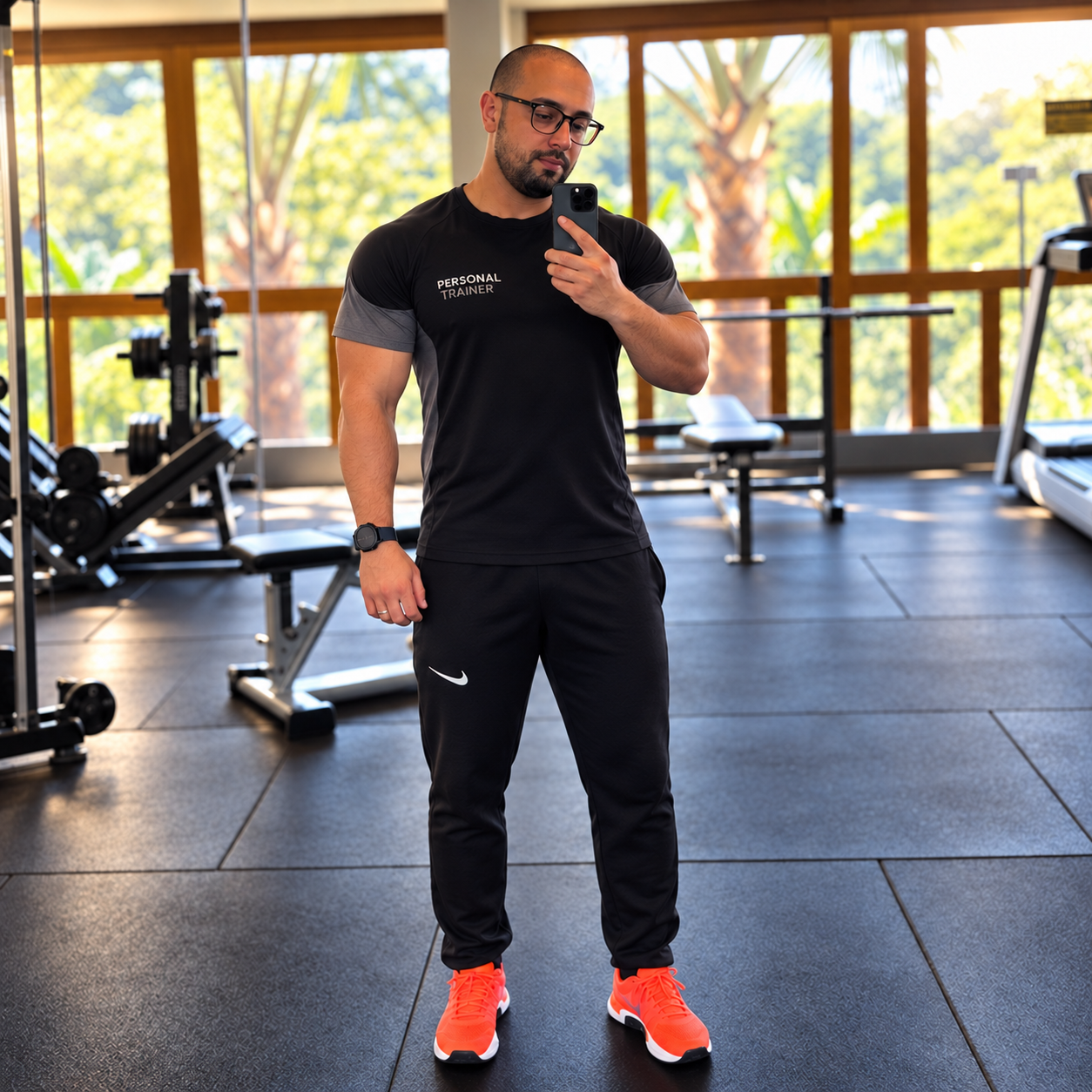 Vitor Ferreira, personal trainer, em uma academia